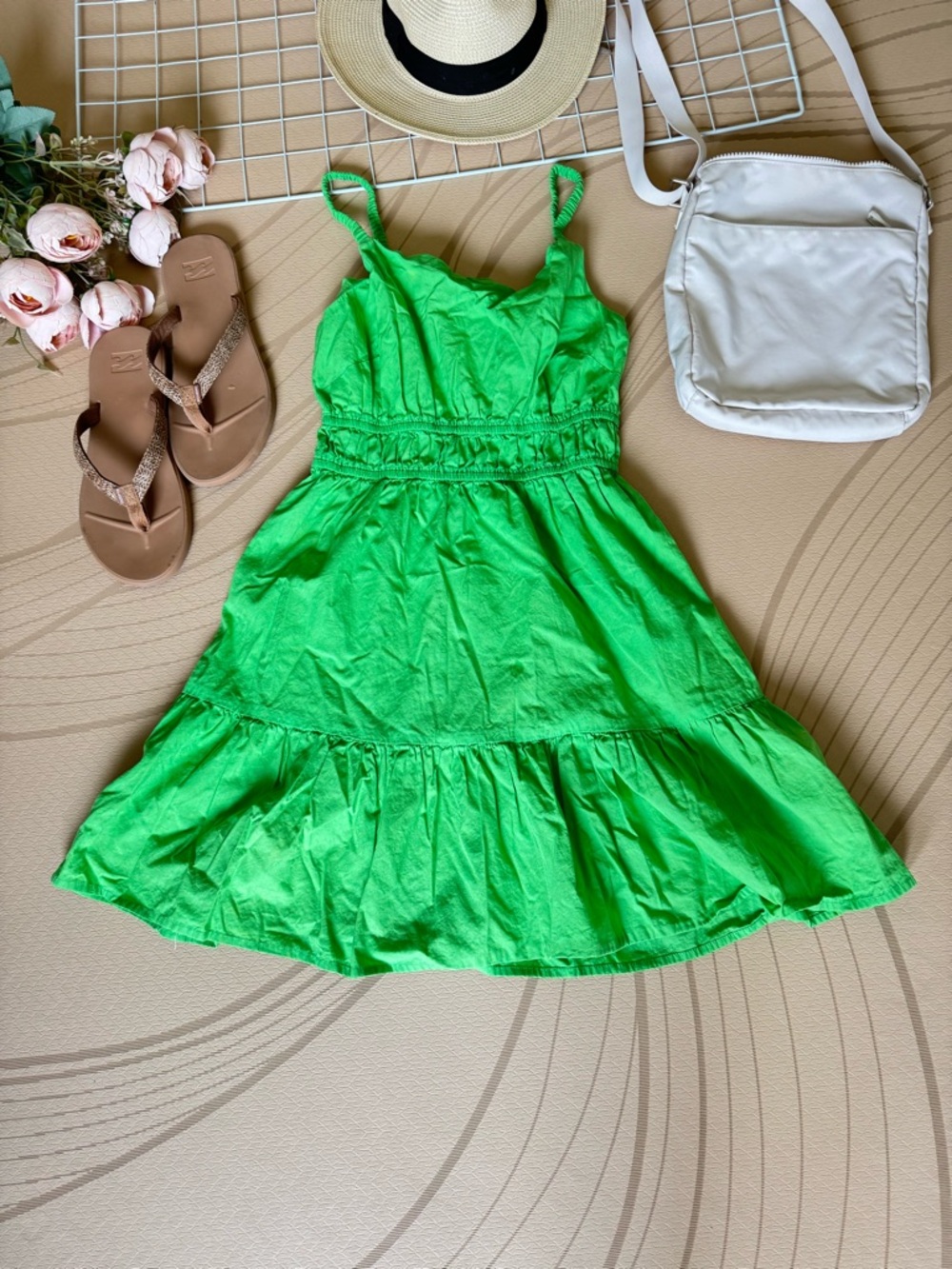 Bright Green Girls' Summer Sundress